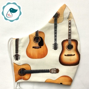 Maszk - egyedi szájmaszk - férfi gitáros szájmaszk - textil szájmaszk - egészségügyi szájmaszk -  - Meska.hu