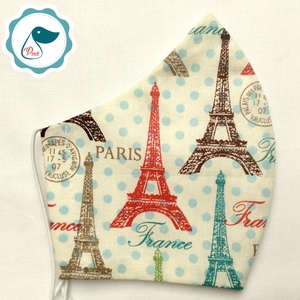 Egyedi Paris mintás kiskamasz - textil arcmaszk - egészségügyi maszk - mosható szájmaszk - női - női - Meska.hu