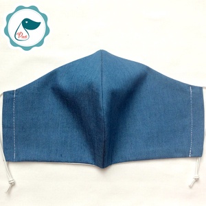 Egyedi kék - férfi  szájmaszk - textil szájmaszk - egészségügyi szájmaszk - mosható szájmaszk - férfi & uniszex - férfi & uniszex - Meska.hu