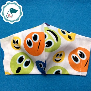 Egyedi smile mintás - kiskamasz szájmaszk - textil szájmaszk - egészségügyi szájmaszk - mosható szájmaszk -  - Meska.hu