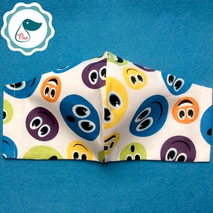 Egyedi smile mintás férfi szájmaszk - textil szájmaszk - egészségügyi szájmaszk - férfi & uniszex - férfi & uniszex - Meska.hu