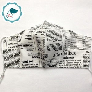Egyedi újság mintás szájmaszk - férfi szájmaszk - textil szájmaszk - egészségügyi szájmaszk - férfi & uniszex - férfi & uniszex - Meska.hu
