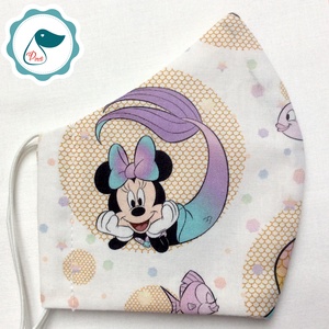Egyedi - Minnie sellő mintás -  gyerek szájmaszk - textil szájmaszk  - mosható szájmaszk - gyerek - gyerek - Meska.hu