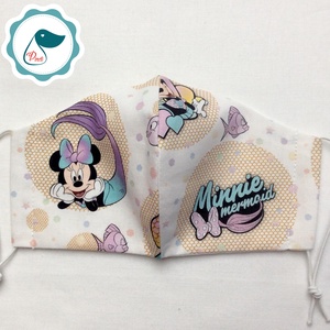 Egyedi - Minnie sellő mintás -  gyerek szájmaszk - textil szájmaszk  - mosható szájmaszk - gyerek - gyerek - Meska.hu