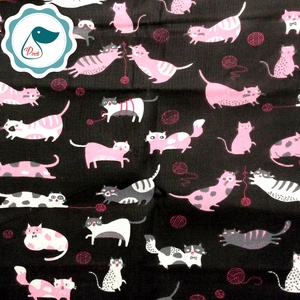 Egyedi cica mintás - kiskamasz szájmaszk - textil szájmaszk - egészségügyi szájmaszk - mosható szájmaszk -  - Meska.hu