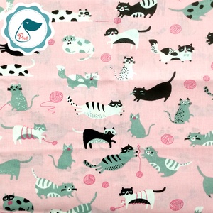 Egyedi cica mintás - kiskamasz szájmaszk - textil szájmaszk - egészségügyi szájmaszk - mosható szájmaszk - gyerek - gyerek - Meska.hu