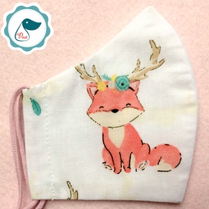 Egyedi róka mintás -  gyerek szájmaszk - textil szájmaszk  - mosható szájmaszk - gyerek - gyerek - Meska.hu
