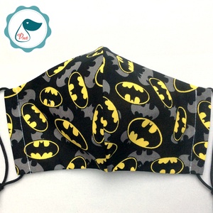Egyedi batman logo mintásarcmaszk - kiskamasz  textil maszk - egészségügyi szájmaszk - mosható szájmaszk - férfi & uniszex - férfi & uniszex - Meska.hu