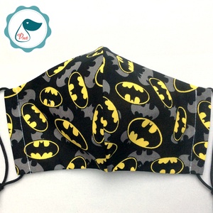 Egyedi batman logo mintásarcmaszk - kiskamasz  textil maszk - egészségügyi szájmaszk - mosható szájmaszk - maszk, arcmaszk - férfi & uniszex - Meska.hu