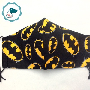 Egyedi batman logo mintás - felnőtt női és teenager szájmaszk - textil szájmaszk - egészségügyi szájmaszk - maszk, arcmaszk - férfi & uniszex - Meska.hu