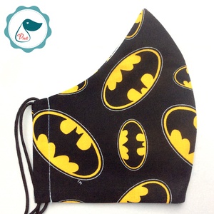 Egyedi batman logo mintás - felnőtt női és teenager szájmaszk - textil szájmaszk - egészségügyi szájmaszk - maszk, arcmaszk - férfi & uniszex - Meska.hu