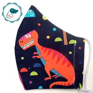 Egyedi dinoszaurusz mintás - kiskamasz szájmaszk - textil szájmaszk - egészségügyi szájmaszk - mosható szájmaszk - gyerek - gyerek - Meska.hu