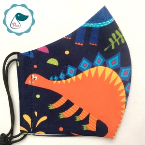 Egyedi dinoszaurusz mintás arcmaszk - kiskamasz - textil maszk - egészségügyi szájmaszk - mosható szájmaszk - gyerek - gyerek - Meska.hu
