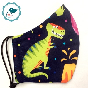 Egyedi dinoszaurusz mintás arcmaszk - kiskamasz - textil maszk - egészségügyi szájmaszk - mosható szájmaszk - gyerek - gyerek - Meska.hu