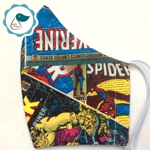 Egyedi - Marvel szuperhősök mintás - felnőtt női és teenager szájmaszk - textil szájmaszk - egészségügyi szájmaszk - női - női - Meska.hu