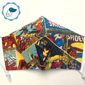 Egyedi - Marvel szuperhősök mintás - felnőtt női és teenager szájmaszk - textil szájmaszk - egészségügyi szájmaszk - női - női - Meska.hu