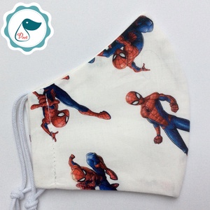 Egyedi pókemberes maszk- gyerek  szuperhős arcmaszk - textil szájmaszk - egészségügyi szájmaszk - mosható szájmaszk - gyerek - gyerek - Meska.hu