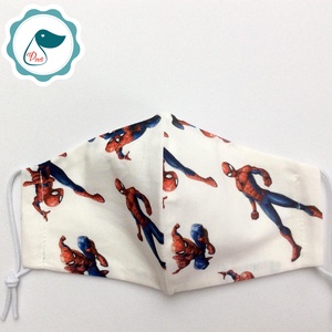 Egyedi pókemberes maszk- gyerek  szuperhős arcmaszk - textil szájmaszk - egészségügyi szájmaszk - mosható szájmaszk - gyerek - gyerek - Meska.hu