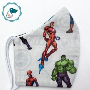 Egyedi  szuperhösők mintás - kiskamasz  marvel arcmaszk - textil szájmaszk - egészségügyi szájmaszk - mosható szájmaszk - gyerek - gyerek - Meska.hu