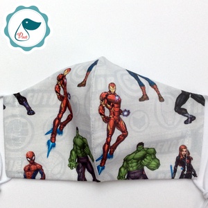 Egyedi  szuperhösők mintás - kiskamasz  marvel arcmaszk - textil szájmaszk - egészségügyi szájmaszk - mosható szájmaszk - gyerek - gyerek - Meska.hu