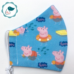 Egyedi peppa malac maszk- gyerek arcmaszk - textil szájmaszk - egészségügyi szájmaszk - mosható szájmaszk - gyerek - gyerek - Meska.hu