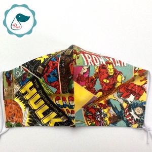 Egyedi Marvel maszk - szuperhósök felnőtt női és teenager arcmaszk - textil szájmaszk - egészségügyi szájmaszk - női - női - Meska.hu