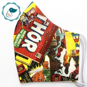 Egyedi Marvel maszk - szuperhósök felnőtt női és teenager arcmaszk - textil szájmaszk - egészségügyi szájmaszk - női - női - Meska.hu