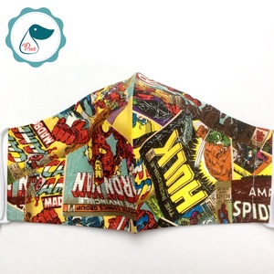  Férfi Marvel maszk - szuperhősök egyedi képregényes arcmaszk - textil szájmaszk -egészségügyi szájmaszk - mosható maszk - női - női - Meska.hu