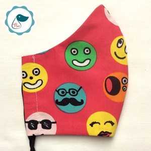 Egyedi smile mintás  maszk - felnőtt női és teenager arcmaszk - textil szájmaszk - egészségügyi szájmaszk - női - női - Meska.hu