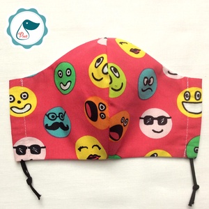 Egyedi smile mintás  maszk - felnőtt női és teenager arcmaszk - textil szájmaszk - egészségügyi szájmaszk - női - női - Meska.hu