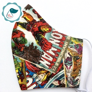 Egyedi Marvel maszk - szuperhósök felnőtt női és teenager arcmaszk - textil szájmaszk - egészségügyi szájmaszk - női - női - Meska.hu