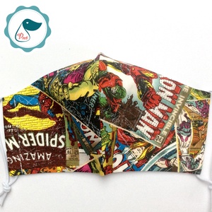 Egyedi Marvel maszk - szuperhósök felnőtt női és teenager arcmaszk - textil szájmaszk - egészségügyi szájmaszk - női - női - Meska.hu