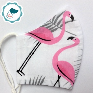 Egyedi flamingó mintás maszk - kiskamasz arcmaszk - textil szájmaszk - egészségügyi szájmaszk - mosható szájmaszk - gyerek - gyerek - Meska.hu