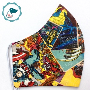 Maszk -marvel szuperhösők - mintás egyedi szájmaszk - férfi szájmaszk - textil szájmaszk - egészségügyi szájmaszk - férfi & uniszex - férfi & uniszex - Meska.hu