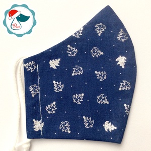 Egyedi karácsonyi ezüst mintás - kiskamasz szájmaszk - textil szájmaszk - egészségügyi szájmaszk - mosható szájmaszk - gyerek - gyerek - Meska.hu