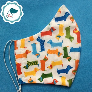  Egyedi tacskós maszk -  kiskamasz szájmaszk - textil szájmaszk - egészségügyi szájmaszk - mosható szájmaszk - gyerek - gyerek - Meska.hu