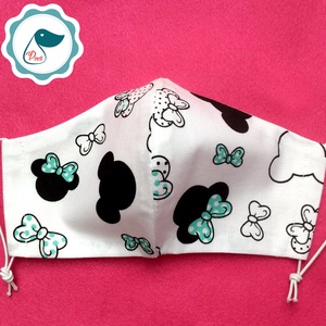 Egyedi mikiegér mintás kiskamasz - textil arcmaszk - egészségügyi maszk - mosható szájmaszk - női - női - Meska.hu