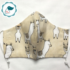 Egyedi lámás maszk - kiskamasz arcmaszk - textil arcmaszk - egészségügyi maszk - mosható szájmaszk - női - női - Meska.hu