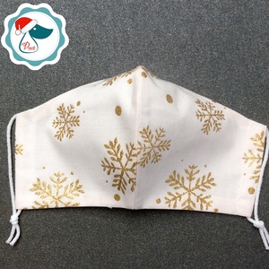 Egyedi karácsonyi arany mintás - kiskamasz szájmaszk - textil szájmaszk - egészségügyi szájmaszk - mosható szájmaszk - gyerek - gyerek - Meska.hu