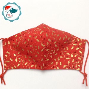 Egyedi karácsonyi arany mintás - kiskamasz szájmaszk - textil szájmaszk - egészségügyi szájmaszk - mosható szájmaszk - gyerek - gyerek - Meska.hu