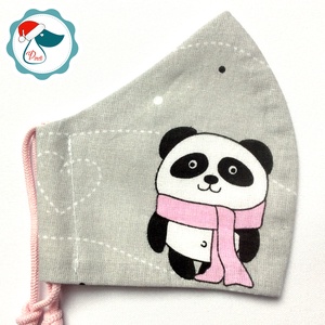 Egyedi pandamacis mintás maszk - gyerek textil arcmaszk - egészségügyi szájmaszk - mosható szájmaszk - gyerek - gyerek - Meska.hu