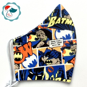 Egyedi batman mintás maszk - felnőtt női és teenager arcmaszk - textil szájmaszk - egészségügyi szájmaszk - női - női - Meska.hu
