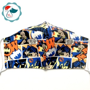 Egyedi batman mintás maszk - felnőtt női és teenager arcmaszk - textil szájmaszk - egészségügyi szájmaszk - női - női - Meska.hu