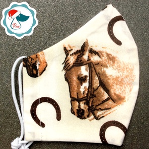 Egyedi lovas maszk - kiskamasz arcmaszk - textil arcmaszk - egészségügyi maszk - mosható szájmaszk - női - női - Meska.hu