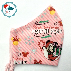 Karácsonyi - Mikiegér mintás -  gyerek szájmaszk - textil szájmaszk  - mosható szájmaszk - gyerek - gyerek - Meska.hu