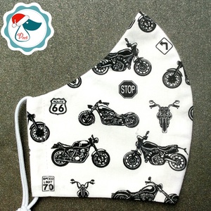  Egyedi férfi motoros mintás maszk - textil szájmaszk - egészségügyi szájmaszk - férfi & uniszex - férfi & uniszex - Meska.hu