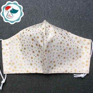 Egyedi karácsonyi arany mintás - kiskamasz szájmaszk - textil szájmaszk - egészségügyi szájmaszk - mosható szájmaszk - gyerek - gyerek - Meska.hu