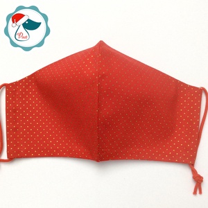 Egyedi karácsonyi arany mintás - kiskamasz szájmaszk - textil szájmaszk - egészségügyi szájmaszk - mosható szájmaszk - gyerek - gyerek - Meska.hu