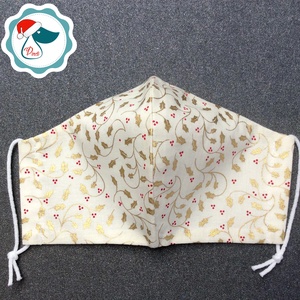 Egyedi karácsonyi arany mintás - kiskamasz szájmaszk - textil szájmaszk - egészségügyi szájmaszk - mosható szájmaszk - gyerek - gyerek - Meska.hu