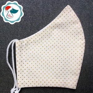Egyedi karácsonyi arany mintás - kiskamasz szájmaszk - textil szájmaszk - egészségügyi szájmaszk - mosható szájmaszk - gyerek - gyerek - Meska.hu
